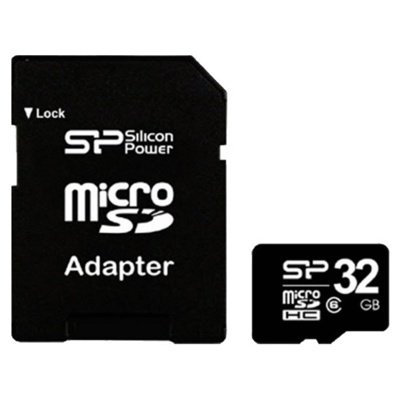 Карта памяти SILICON POWER MICROSDHC (CLASS 10) 32GB + АДАПТЕР
