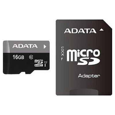 Карта памяти A-DATA MICROSDHC (CLASS 10) 16GB + SD-АДАПТЕР