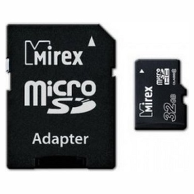 Карта памяти MIREX MICROSD (CLASS 10) 16GB + АДАПТЕР
