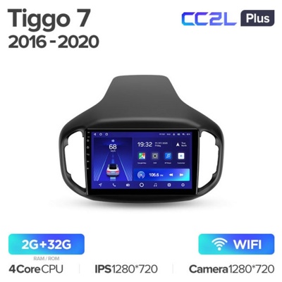 Штатная автомагнитола на Android TEYES CC2L Plus для Chery Tiggo 7 1 2016-2020 2/32gb