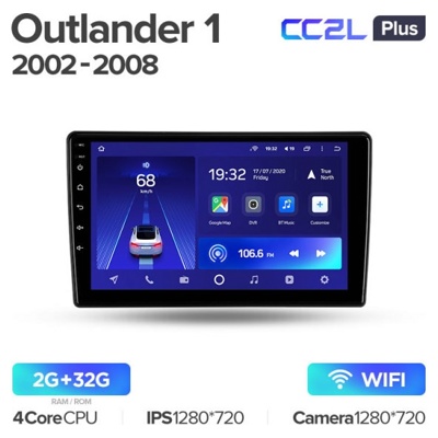 Штатная автомагнитола на Android TEYES CC2L Plus для Mitsubishi Outlander 1 2002-2008 2/32gb