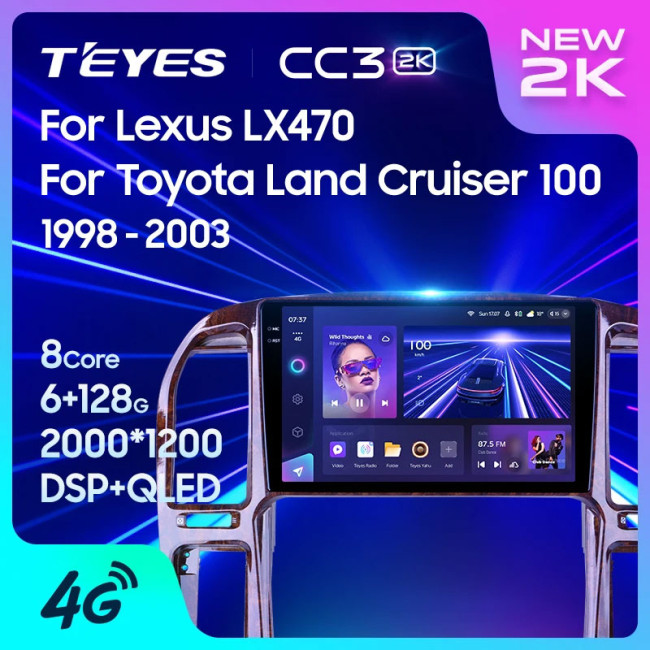Штатная автомагнитола на Android TEYES CC3 2K для Toyota Land Cruiser LC 100 1998-2003 (Версия F3) 3/32gb - фото2
