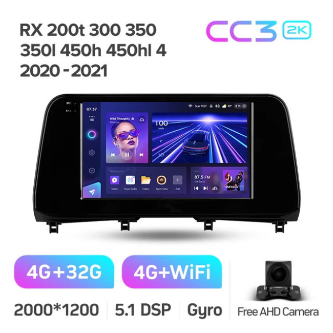 Штатная автомагнитола на Android TEYES CC3 2K для Lexus RX200t RX300 RX350 RX350l RX450h RX450hl AL20 IV 2020-2021 3/32gb - фото