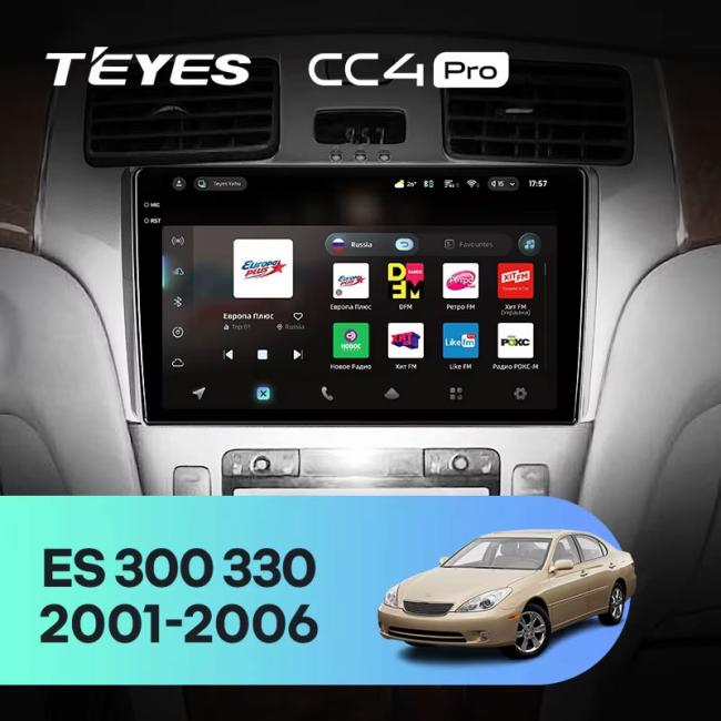 Штатная автомагнитола на Android TEYES CC4 Pro для Lexus ES300 ES 300 ES330 XV30 ES 330 2001-2006 8/128gb - фото3