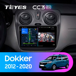 Штатная автомагнитола на Android TEYES CC3 2K для Renault Dokker 2012-2020 3/32gb- фото3