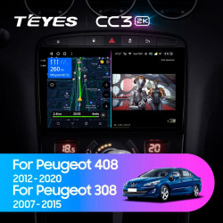 Штатная автомагнитола на Android TEYES CC3 2K для Peugeot 408 2012-2020, 308 T7 2007-2015 3/32gb- фото3