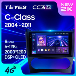 Штатная автомагнитола на Android TEYES CC3 2K для Mercedes-Benz C-Class W203, W209, C180 2004-2011 3/32gb- фото2