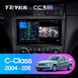 Штатная автомагнитола на Android TEYES CC3 2K для Mercedes-Benz C-Class W203, W209, C180 2004-2011 3/32gb- фото3