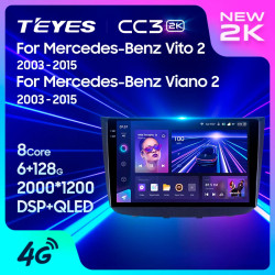 Штатная автомагнитола на Android TEYES CC3 2K для Mercedes-Benz Vito 2, Viano 2, W639 2003-2015 3/32gb- фото2