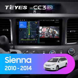 Штатная автомагнитола на Android TEYES CC3 2K для Toyota Sienna 3 XL30 2010-2014 3/32gb- фото3