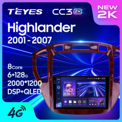 Штатная автомагнитола на Android TEYES CC3 2K для Toyota Highlander 1 XU20 2001-2007 3/32gb- фото2