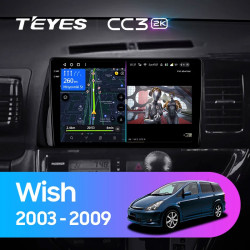 Штатная автомагнитола на Android TEYES CC3 2K для Toyota Wish XE10 2003-2009 (Версия R) (Правый руль) 3/32gb- фото3