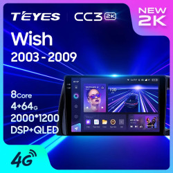 Штатная автомагнитола на Android TEYES CC3 2K для Toyota Wish XE10 2003-2009 (Версия R) (Правый руль) 3/32gb- фото2
