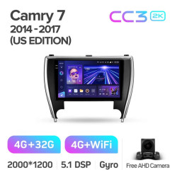 Штатная автомагнитола на Android TEYES CC3 2K для Toyota Camry 7 XV 50 55 2014-2017 US EDITION 3/32gb- фото