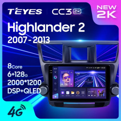 Штатная автомагнитола на Android TEYES CC3 2K для Toyota Highlander 2 XU40 2007-2013 3/32gb- фото2