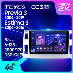 Штатная автомагнитола на Android TEYES CC3 2K для Toyota Previa XR50 3 2006-2019, Estima AHR20 XR50 3 III 2016 (Версия R) (Правый руль) 3/32gb- фото2