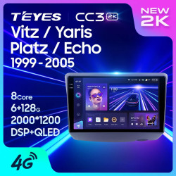 Штатная автомагнитола на Android TEYES CC3 2K для Toyota Vitz XP10 Yaris Platz Echo 1999-2005 3/32gb- фото2