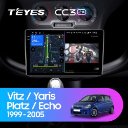 Штатная автомагнитола на Android TEYES CC3 2K для Toyota Vitz XP10 Yaris Platz Echo 1999-2005 3/32gb- фото3