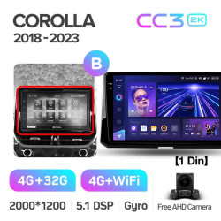 Штатная автомагнитола на Android TEYES CC3 2K для Toyota Corolla 12 E210 XP210 2018-2023 (Версия B) 3/32gb- фото