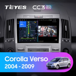 Штатная автомагнитола на Android TEYES CC3 2K для Toyota Corolla Verso AR10 2004-2009 (Версия F2) 3/32gb- фото3