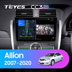 Штатная автомагнитола на Android TEYES CC3 2K для Toyota Allion T260 2007-2020 (Версия R) (Правый руль) 3/32gb- фото3