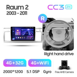 Штатная автомагнитола на Android TEYES CC3 2K для Toyota Raum 2 Z20 2003-2011 (Версия R) (Правый руль) 3/32gb- фото