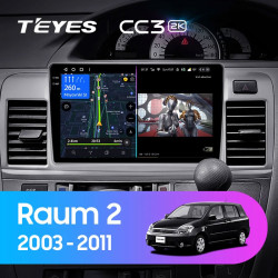 Штатная автомагнитола на Android TEYES CC3 2K для Toyota Raum 2 Z20 2003-2011 (Версия R) (Правый руль) 3/32gb- фото3