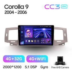 Штатная автомагнитола на Android TEYES CC3 2K для Toyota Corolla 9 E120 2004-2006 3/32gb- фото