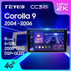 Штатная автомагнитола на Android TEYES CC3 2K для Toyota Corolla 9 E120 2004-2006 3/32gb- фото2