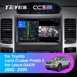 Штатная автомагнитола на Android TEYES CC3 2K для Toyota Land Cruiser Prado 120 3 3/32gb- фото3