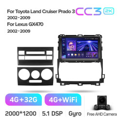 Штатная автомагнитола на Android TEYES CC3 2K для Lexus GX470 GX 470 J120 2002-2009 3/32gb- фото