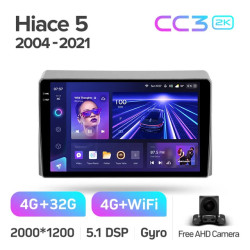 Штатная автомагнитола на Android TEYES CC3 2K для Toyota Hiace XH10 H200 5 Ⅴ 2004-2021 3/32gb- фото