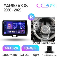 Штатная автомагнитола на Android TEYES CC3 2K для Toyota Yaris Vios 2020-2023 (Версия R) (Правый руль) 3/32gb- фото