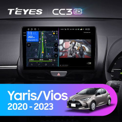 Штатная автомагнитола на Android TEYES CC3 2K для Toyota Yaris Vios 2020-2023 (Версия R) (Правый руль) 3/32gb- фото3