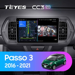 Штатная автомагнитола на Android TEYES CC3 2K для Toyota Passo III 3 2016-2021 (Версия R) (Правый руль) 3/32gb- фото3