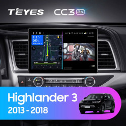 Штатная автомагнитола на Android TEYES CC3 2K для Toyota Highlander 3 XU50 2013-2018 3/32gb- фото3