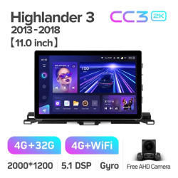 Штатная автомагнитола на Android TEYES CC3 2K для Toyota Highlander 3 XU50 2013-2018 3/32gb- фото