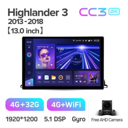 Штатная автомагнитола на Android TEYES CC3 2K для Toyota Highlander 3 XU50 2013-2018 3/32gb- фото