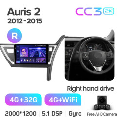 Штатная автомагнитола на Android TEYES CC3 2K для Toyota Auris 2 E180 2012-2015 (Версия R) (Правый руль) 3/32gb- фото