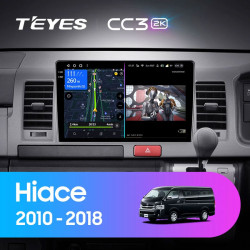 Штатная автомагнитола на Android TEYES CC3 2K для Toyota Hiace H200 2010-2018 (Версия R) (Правый руль) 3/32gb- фото3
