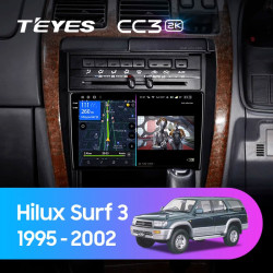 Штатная автомагнитола на Android TEYES CC3 2K для Toyota Hilux Surf 3 N180 1995-2002 (Версия R) (Правый руль) 3/32gb- фото3