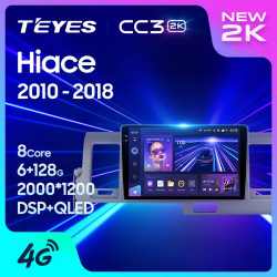 Штатная автомагнитола на Android TEYES CC3 2K для Toyota Hiace H200 2010-2018 (Версия R) (Правый руль) 3/32gb- фото2