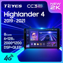 Штатная автомагнитола на Android TEYES CC3 2K для Toyota Highlander 4 2019-2021 3/32gb- фото2