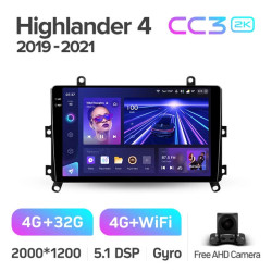 Штатная автомагнитола на Android TEYES CC3 2K для Toyota Highlander 4 2019-2021 3/32gb- фото