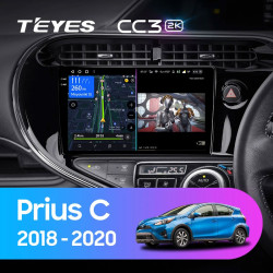 Штатная автомагнитола на Android TEYES CC3 2K для Toyota Prius C 2018-2020 (Версия R) (Правый руль) 3/32gb- фото3