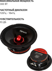 Автоакустика AIWA ASM-6508PRO- фото2