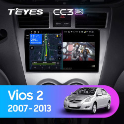 Штатная автомагнитола на Android TEYES CC3 2K для Toyota Vios 2 2007-2013 3/32gb- фото3