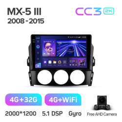 Штатная автомагнитола на Android TEYES CC3 2K для Mazda MX-5 III NC 2008-2015 3/32gb- фото
