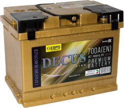 Аккумулятор DECUS ЗОЛОТО (66 А/Ч, 700 А)