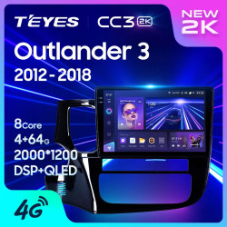 Штатная автомагнитола на Android TEYES CC3 2K для Mitsubishi Outlander 3 GF0W GG0W 2012-2018 (Версия A) 3/32gb- фото2